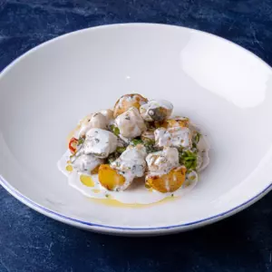 Пикша с овощами